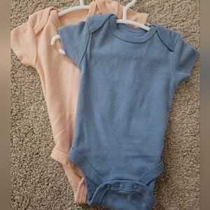 Chick Pea Blue and Peach Bodysuits
